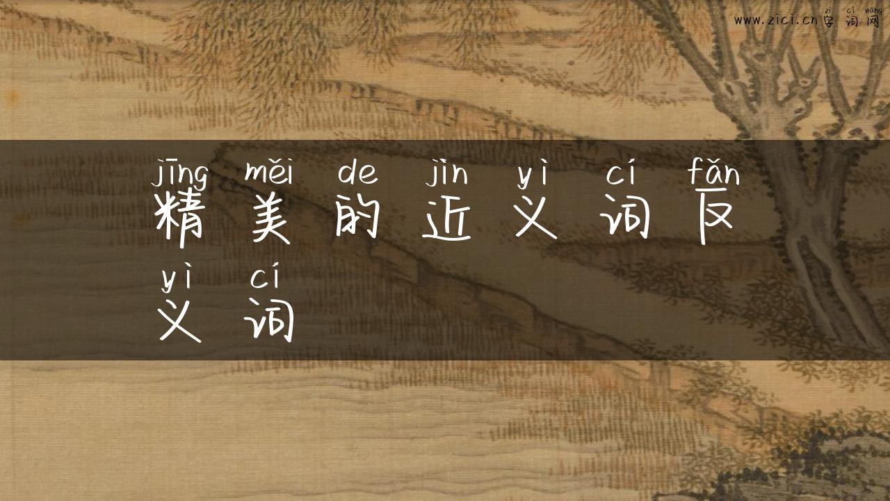 精美的近义词反义词
