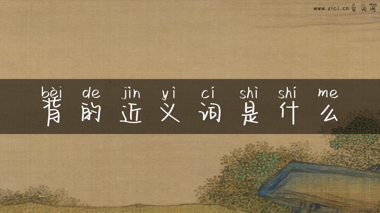 背的近义词是什么