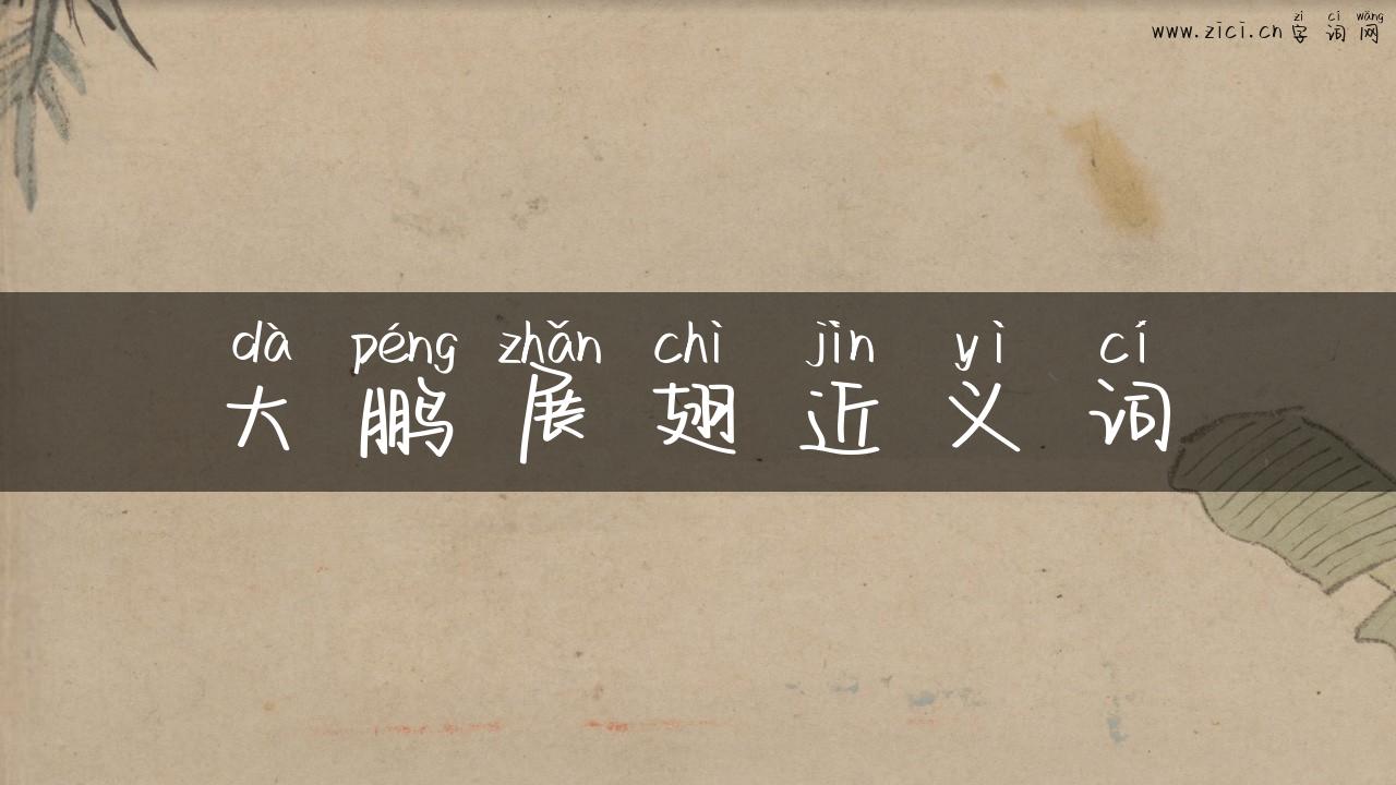 大鹏展翅近义词