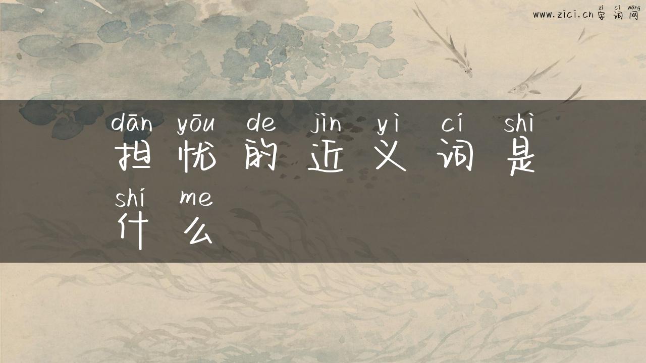 担忧的近义词是什么