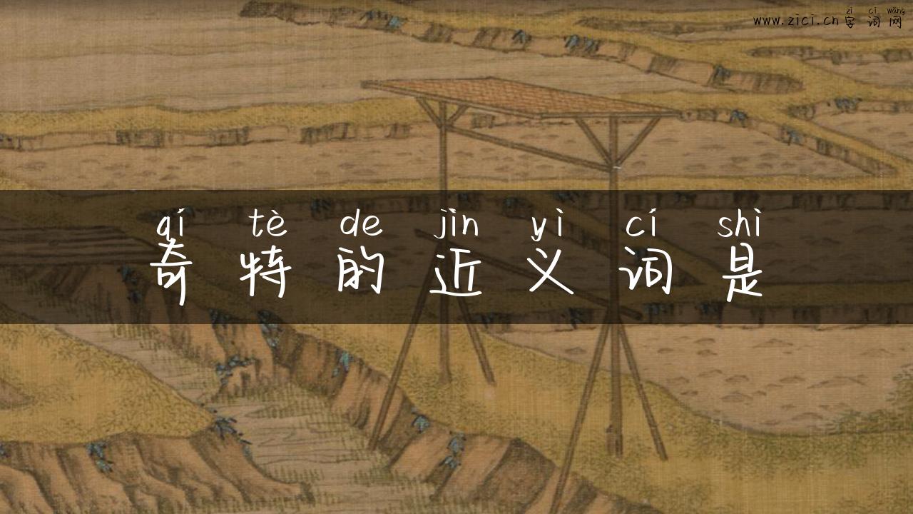 奇特的近义词是
