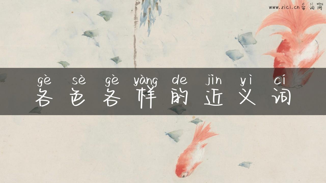 各色各样的近义词