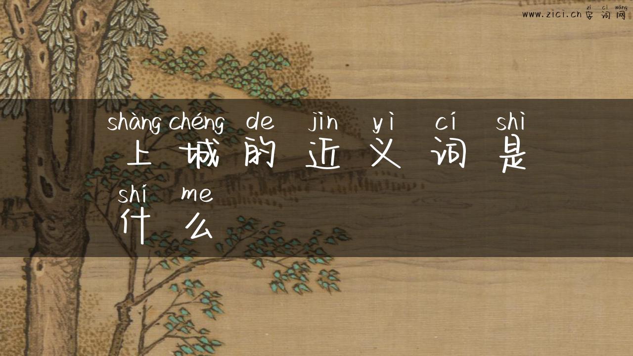 上城的近义词是什么