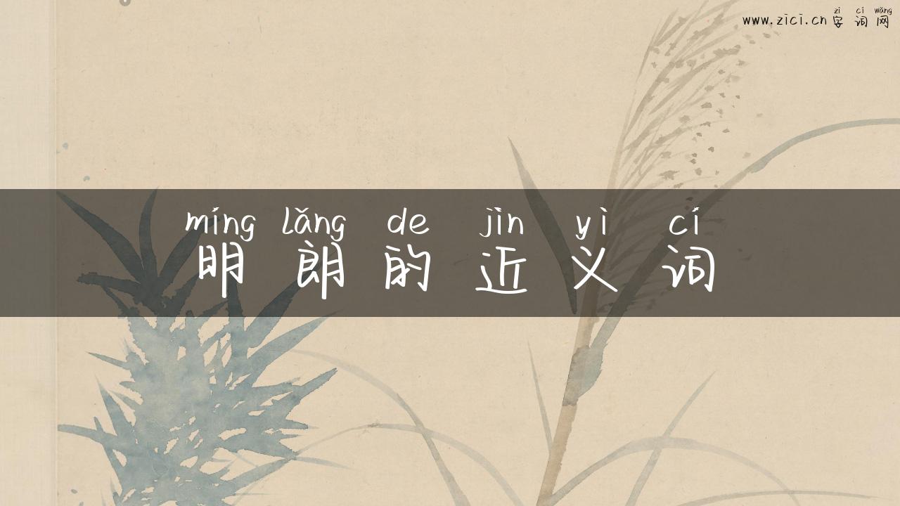 明朗的近义词