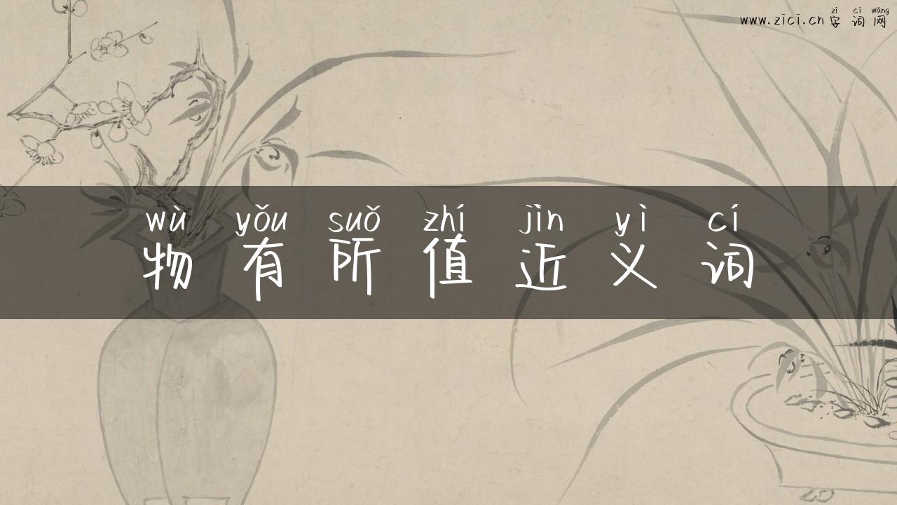 物有所值近义词