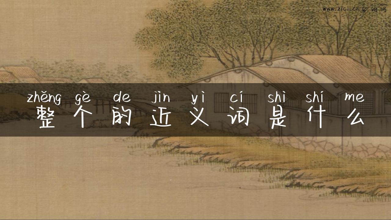 整个的近义词是什么
