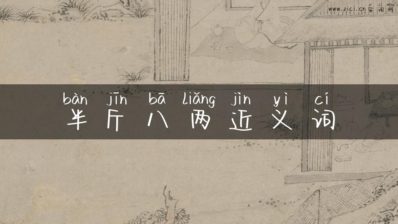 半斤八两近义词