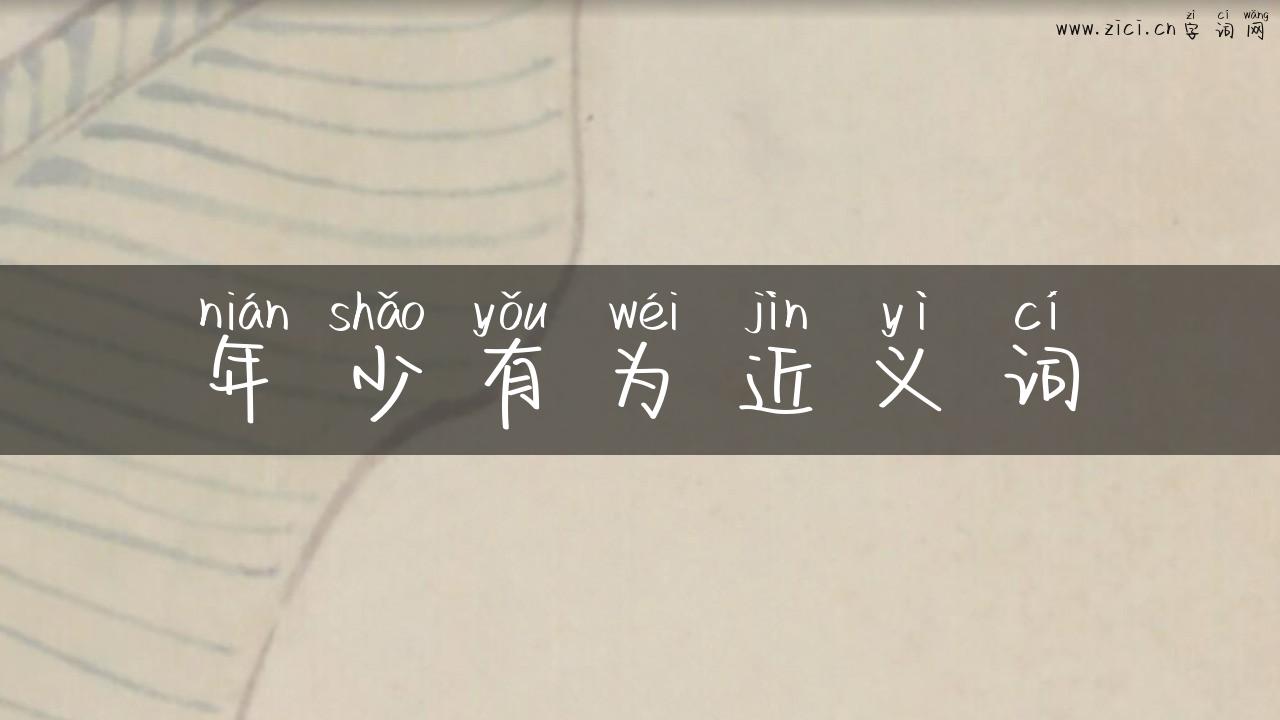 年少有为近义词