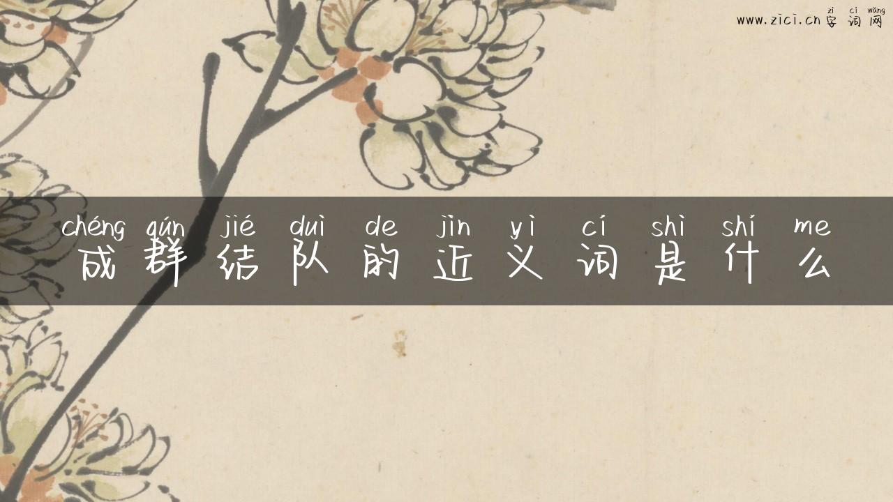 成群结队的近义词是什么