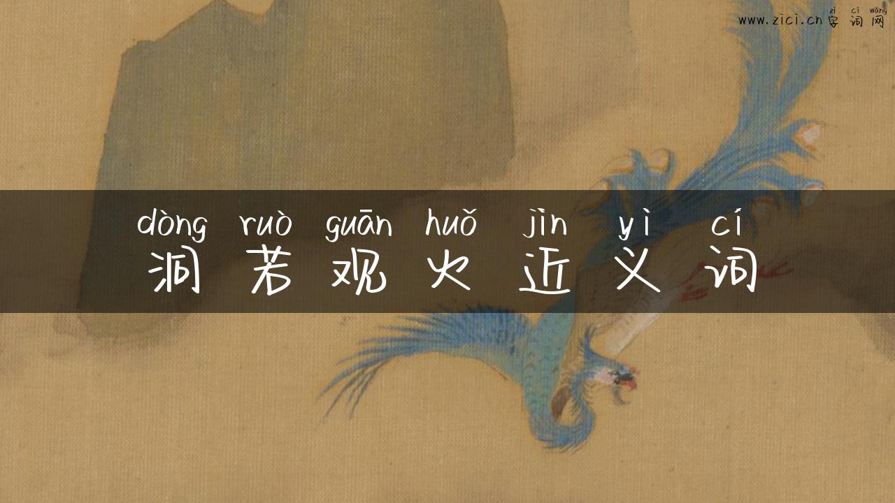 洞若观火近义词