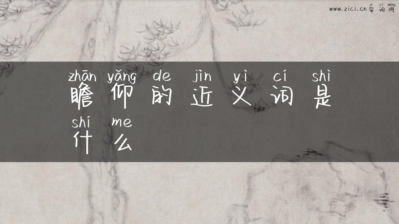 瞻仰的近义词是什么