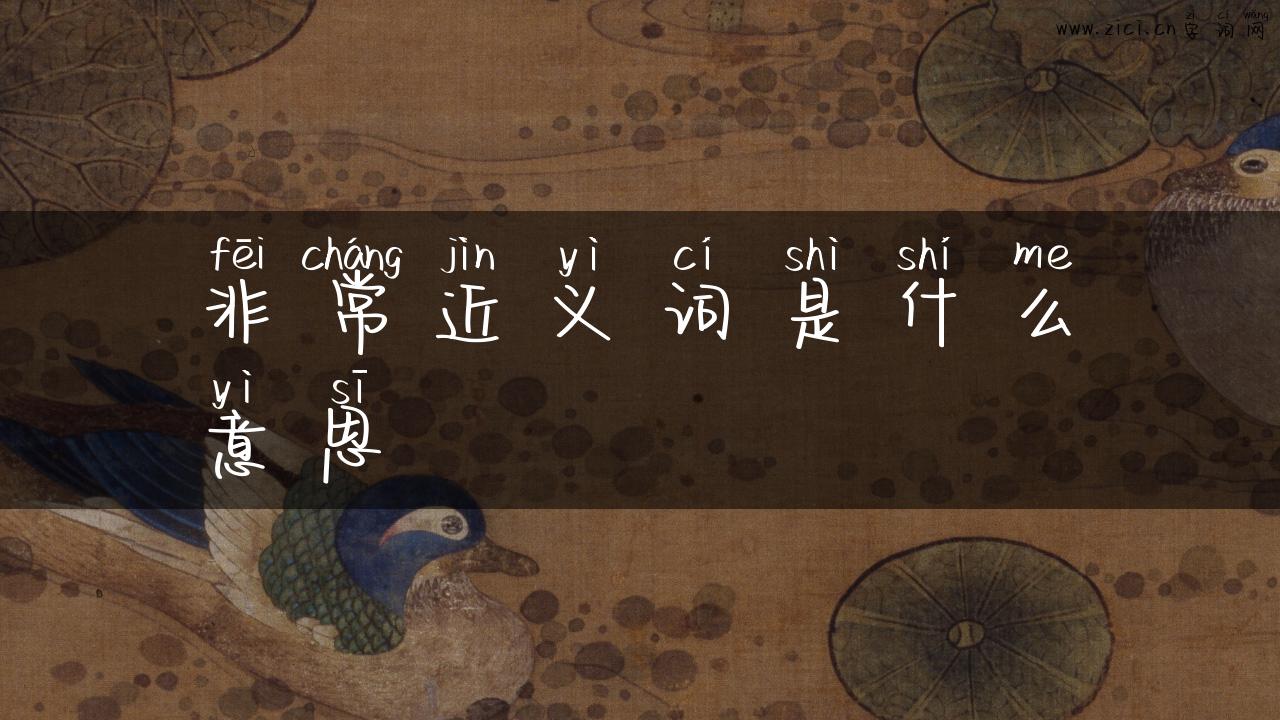 非常近义词是什么意思