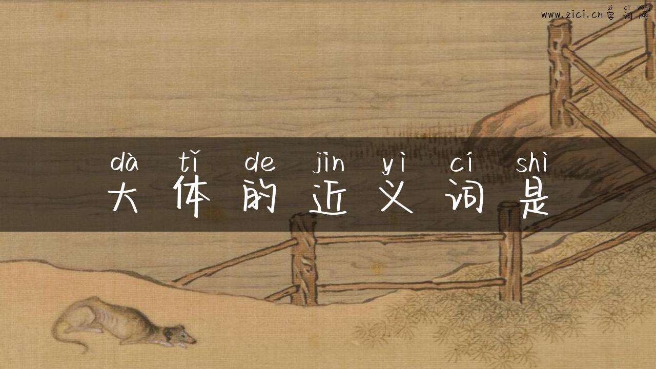 大体的近义词是