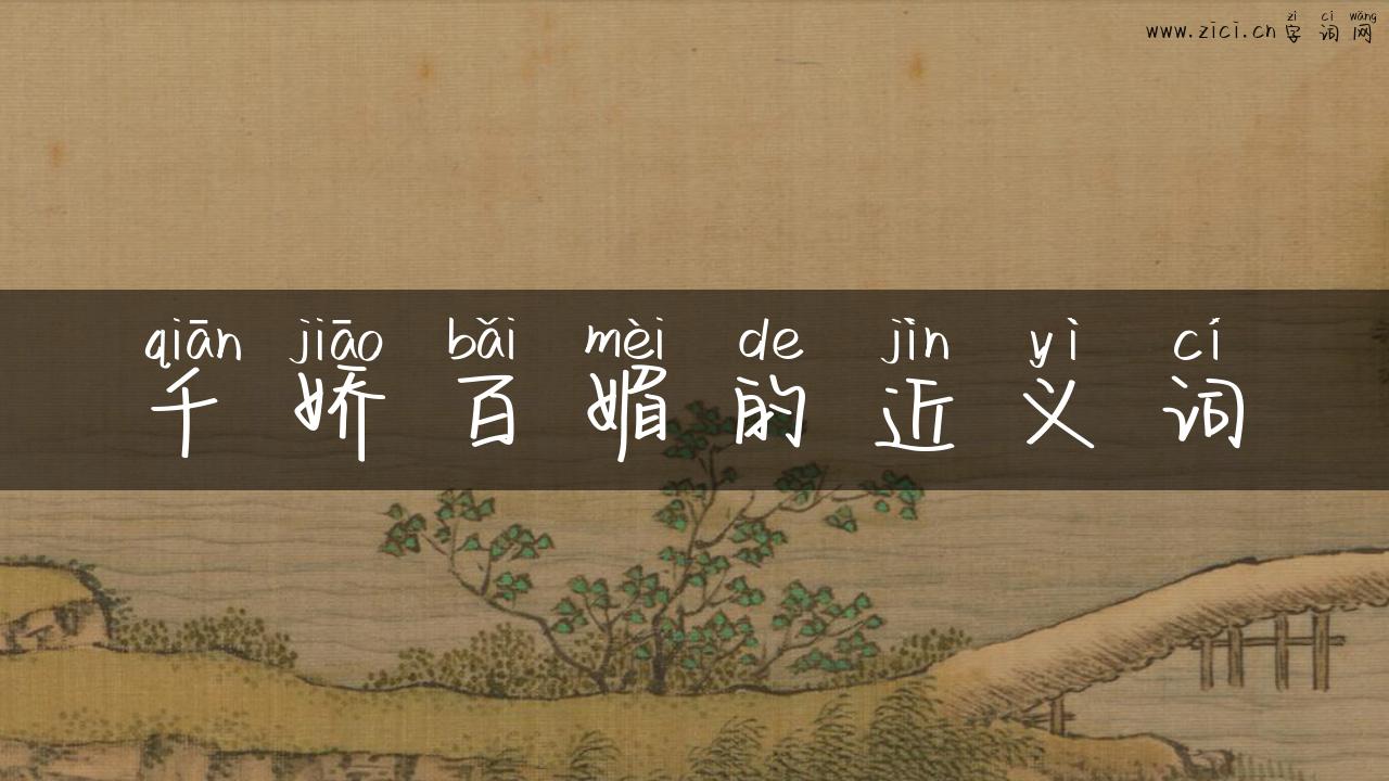 千娇百媚的近义词
