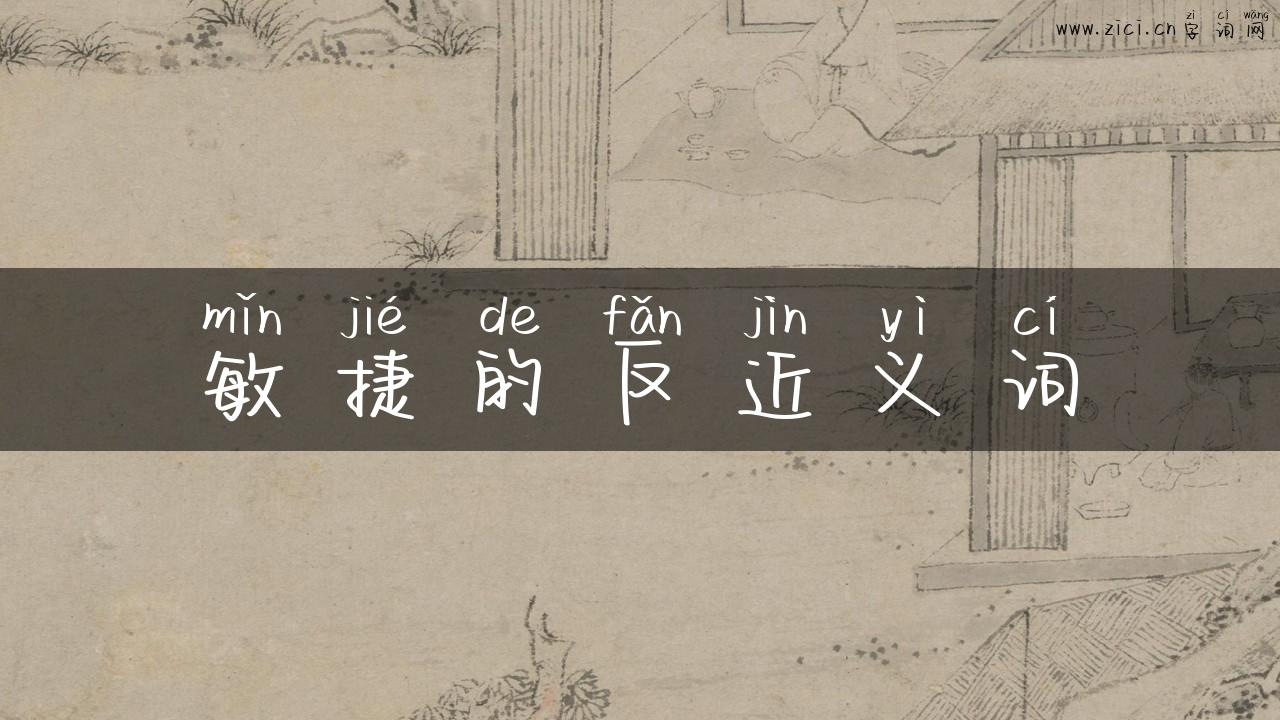 敏捷的反近义词