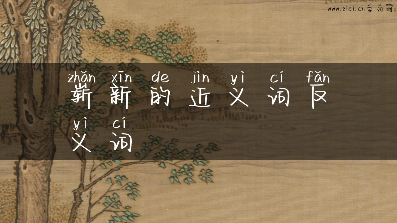 崭新的近义词反义词