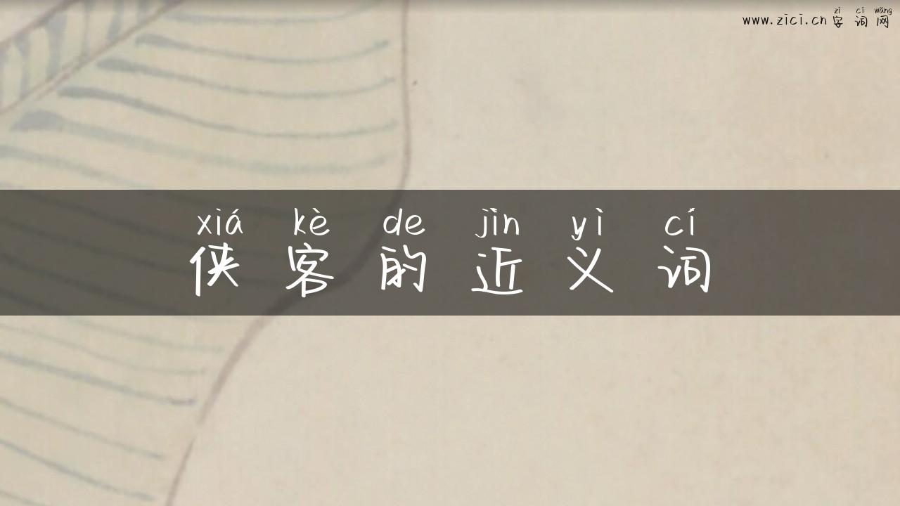 侠客的近义词