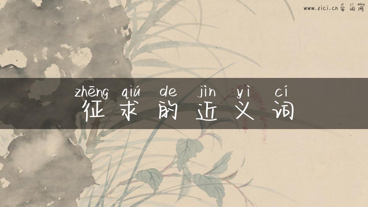征求的近义词