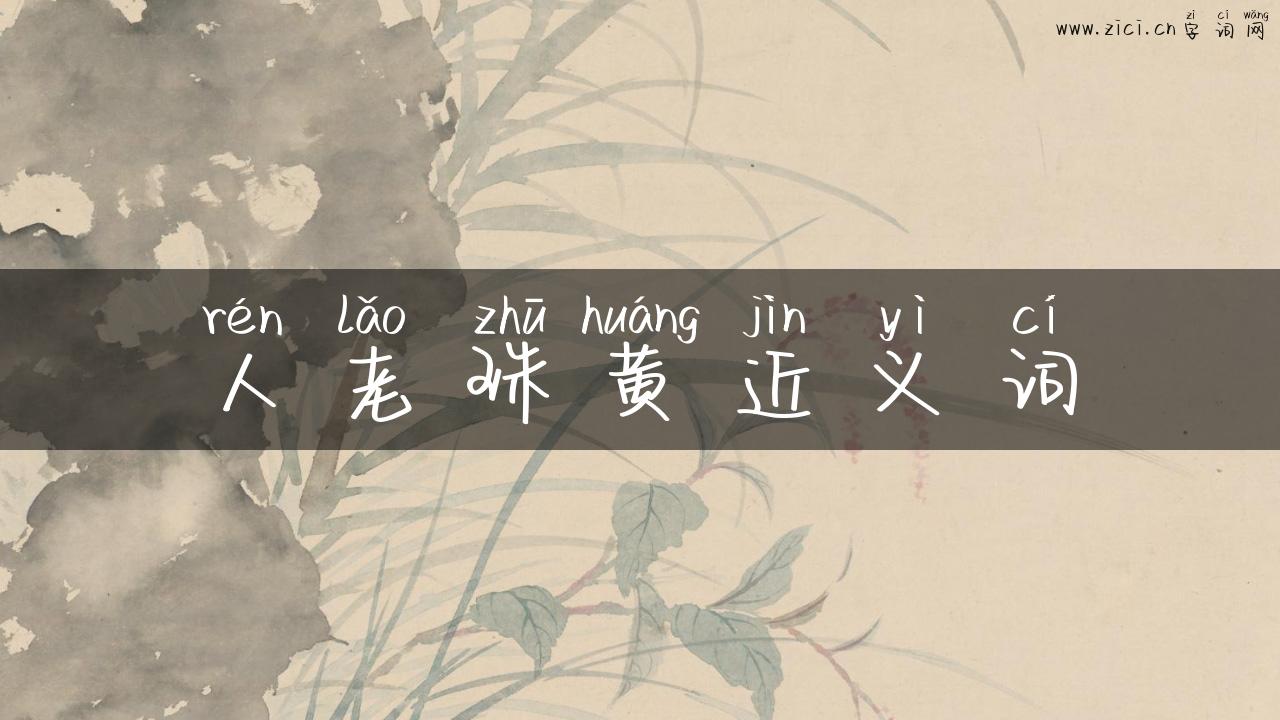 人老珠黄近义词