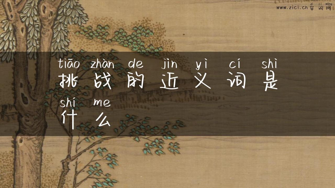 挑战的近义词是什么