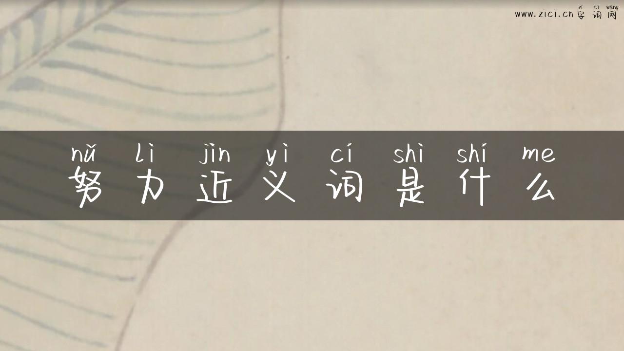 努力近义词是什么