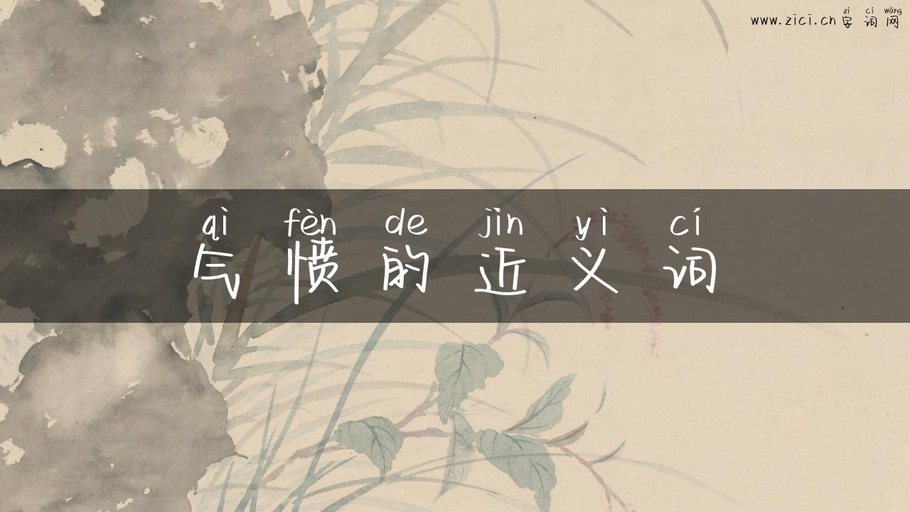 气愤的近义词