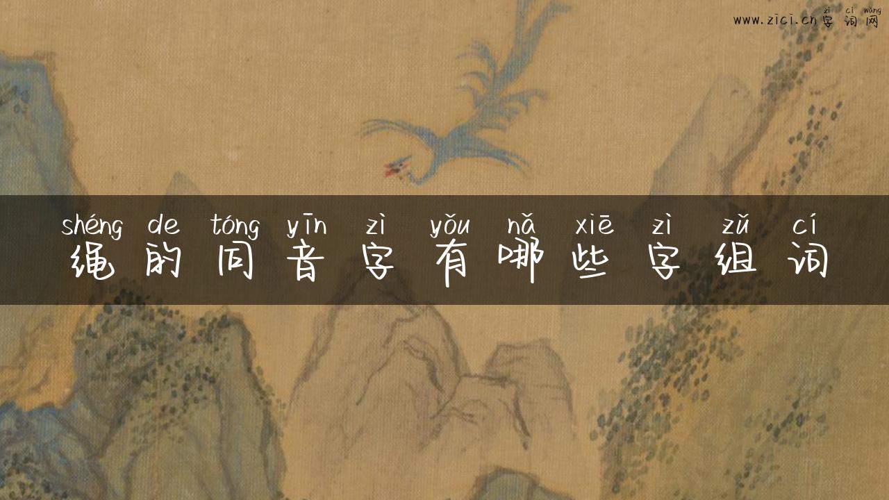 绳的同音字有哪些字组词