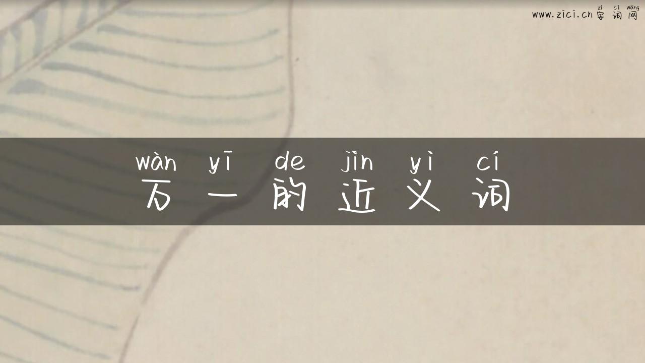 万一的近义词