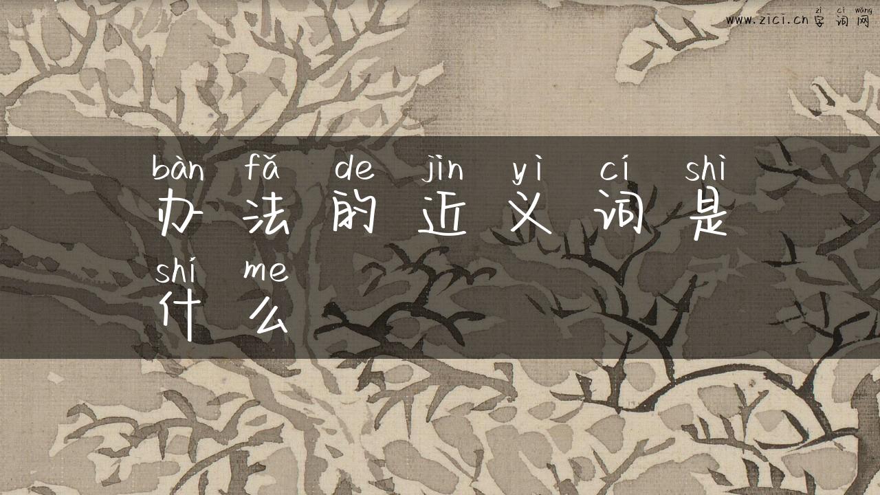 办法的近义词是什么