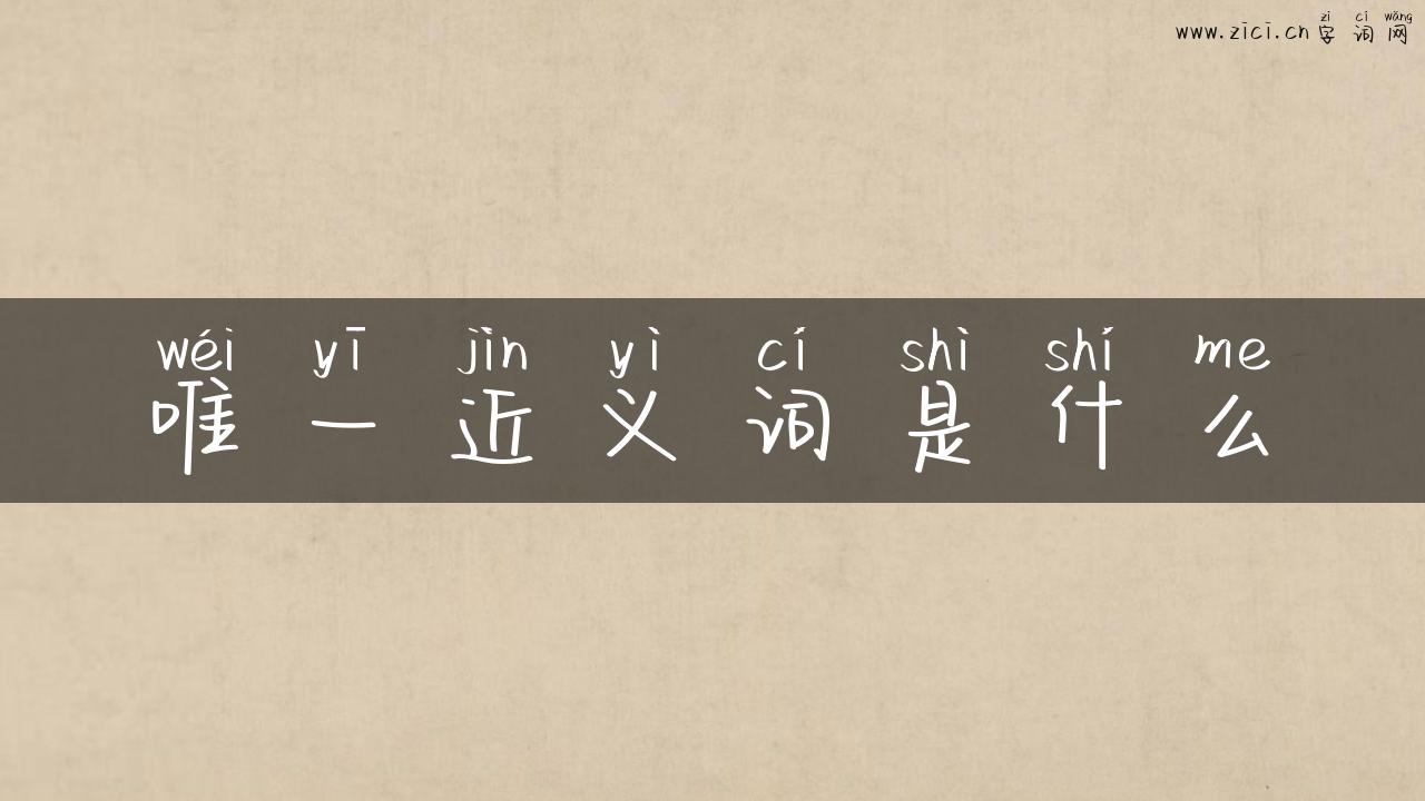 唯一近义词是什么