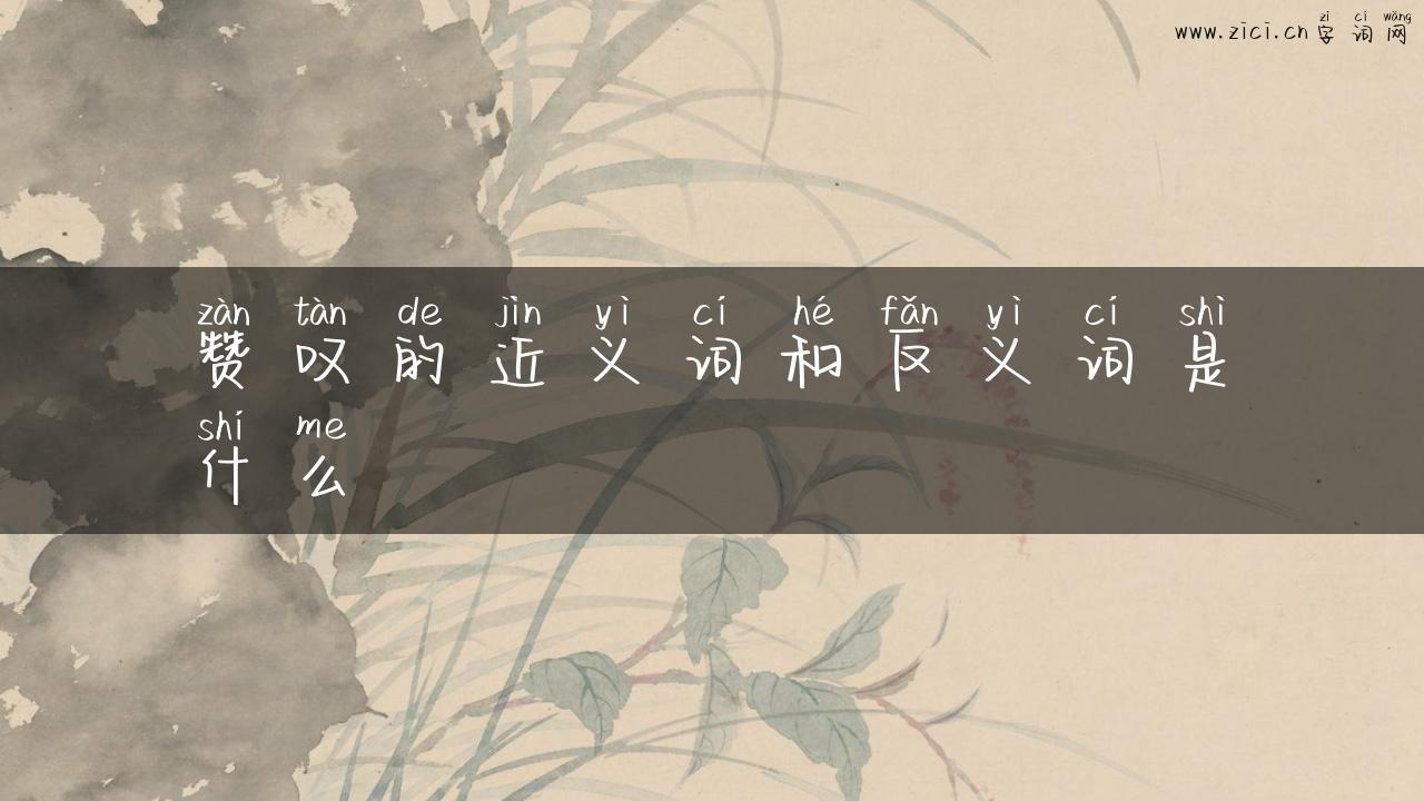 赞叹的近义词和反义词是什么