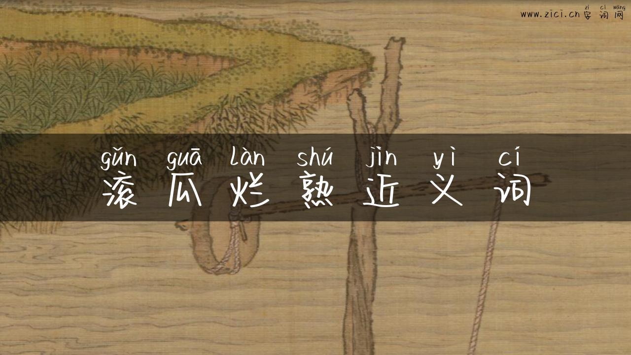 滚瓜烂熟近义词