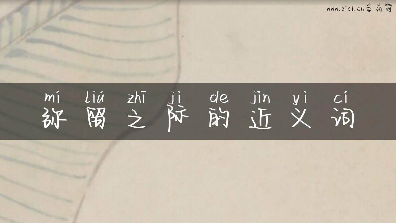 弥留之际的近义词