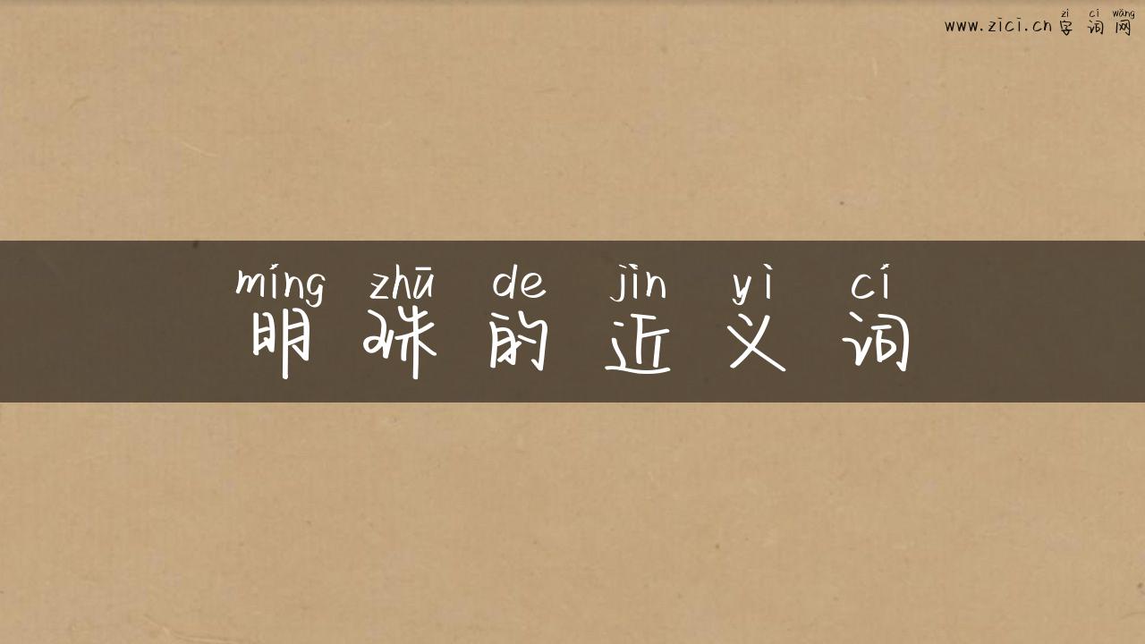 明珠的近义词