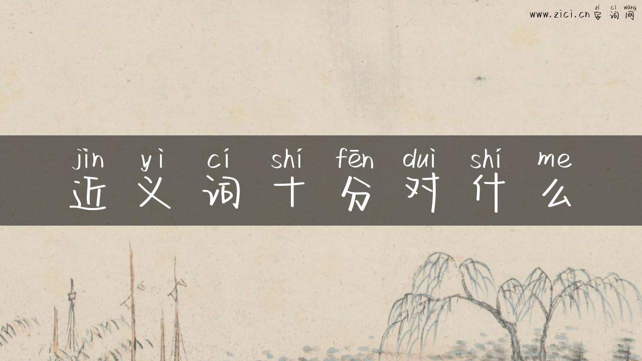 近义词十分对什么