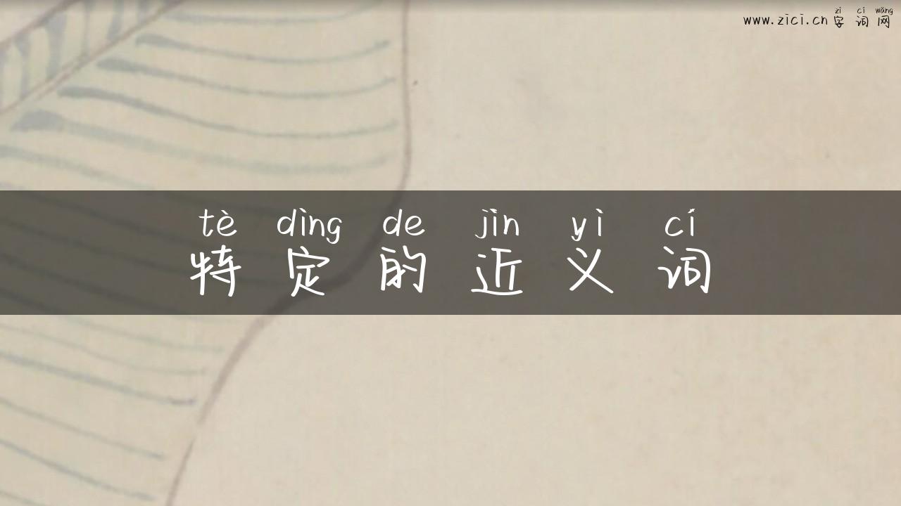 特定的近义词