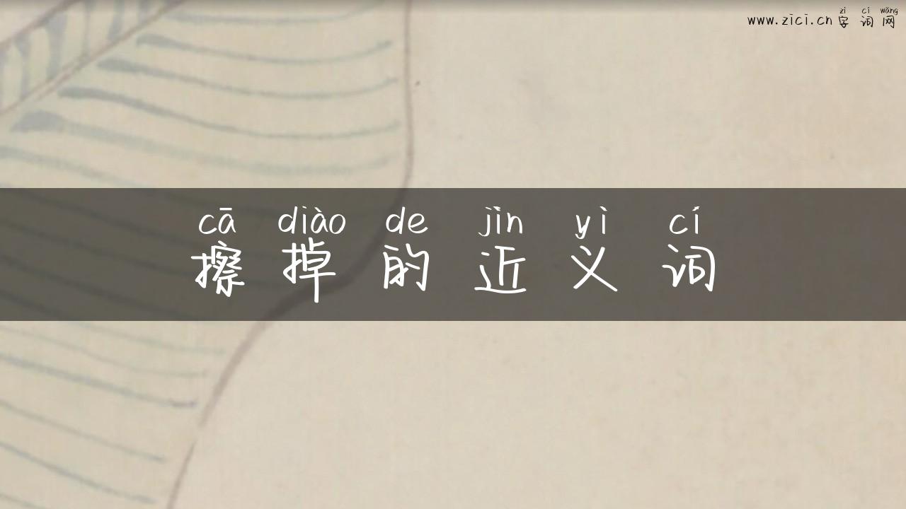 擦掉的近义词