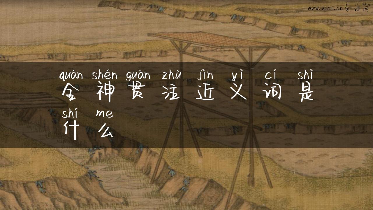 全神贯注近义词是什么
