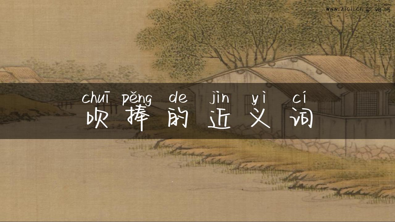 吹捧的近义词