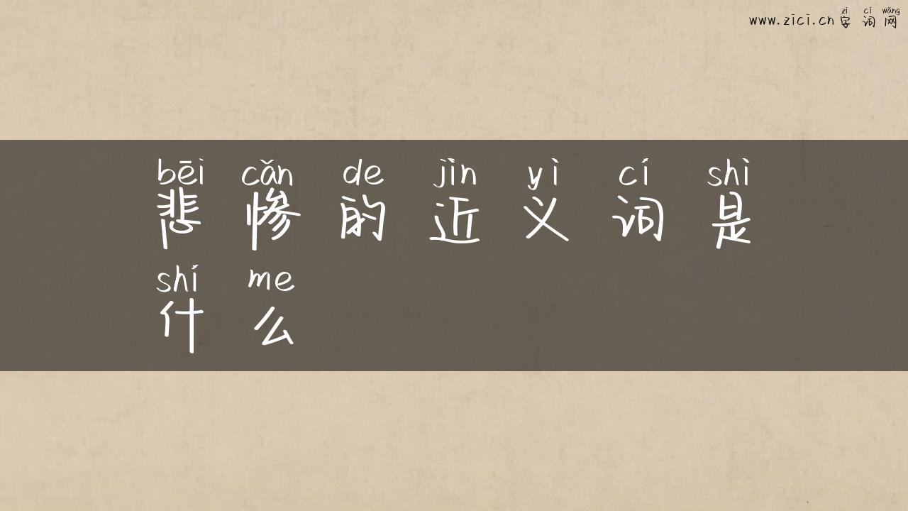 悲惨的近义词是什么