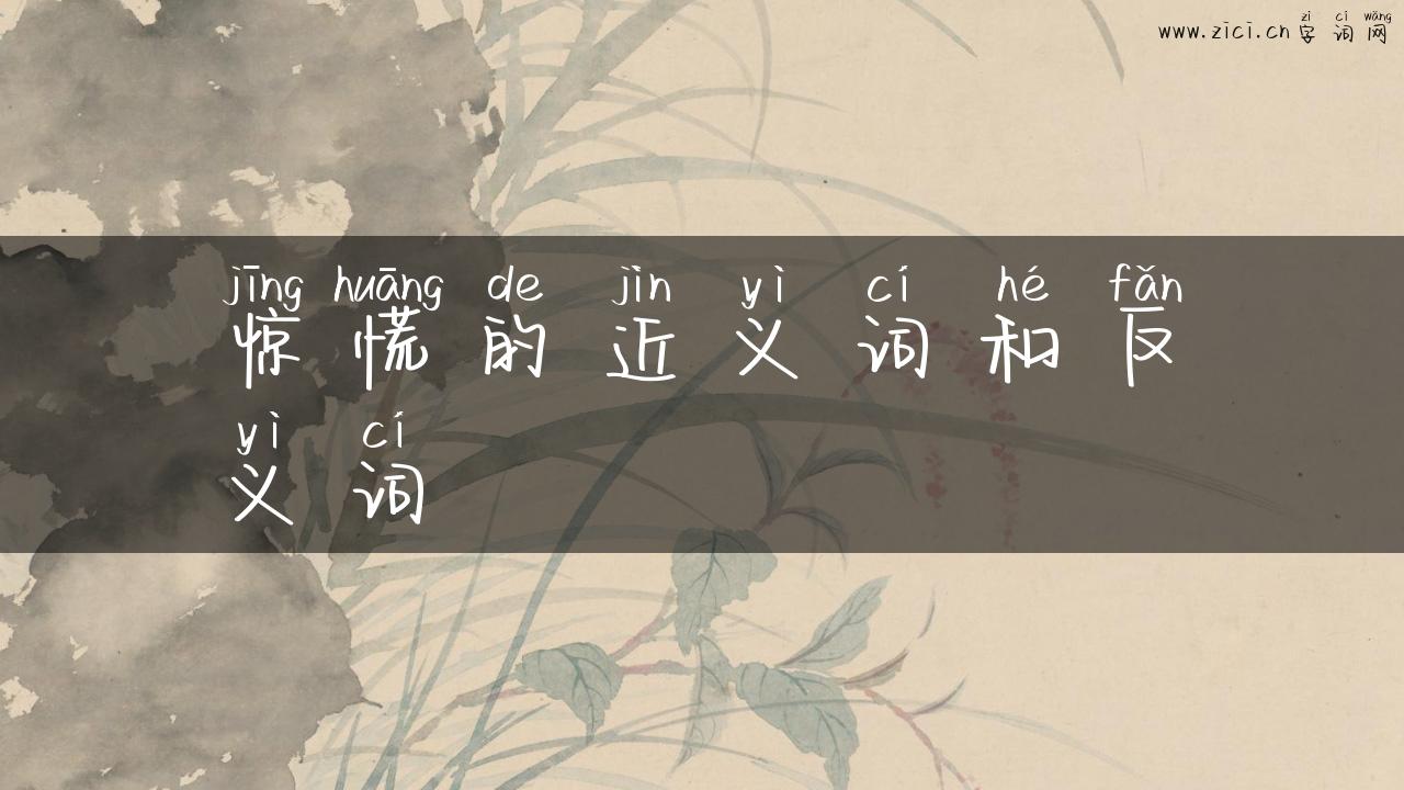 惊慌的近义词和反义词