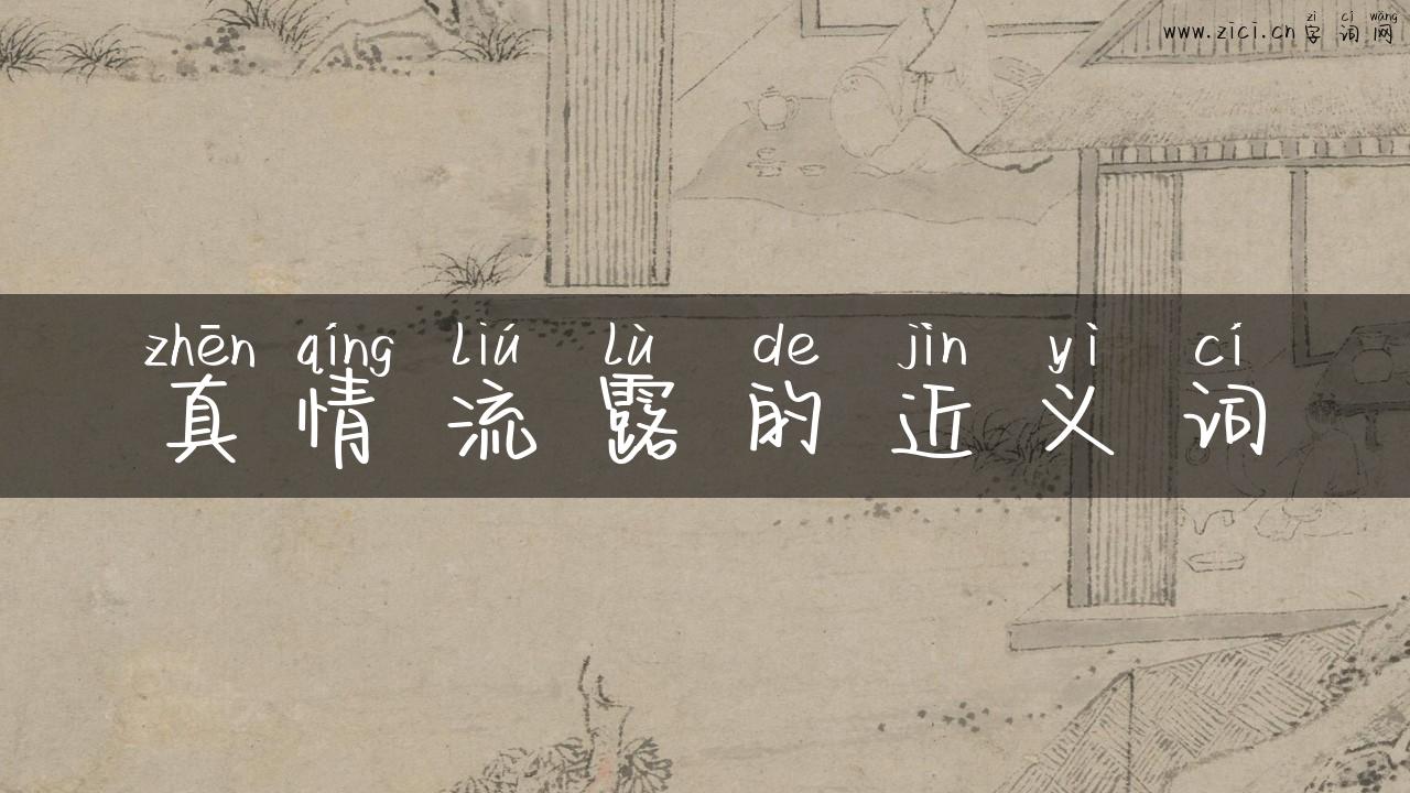 真情流露的近义词