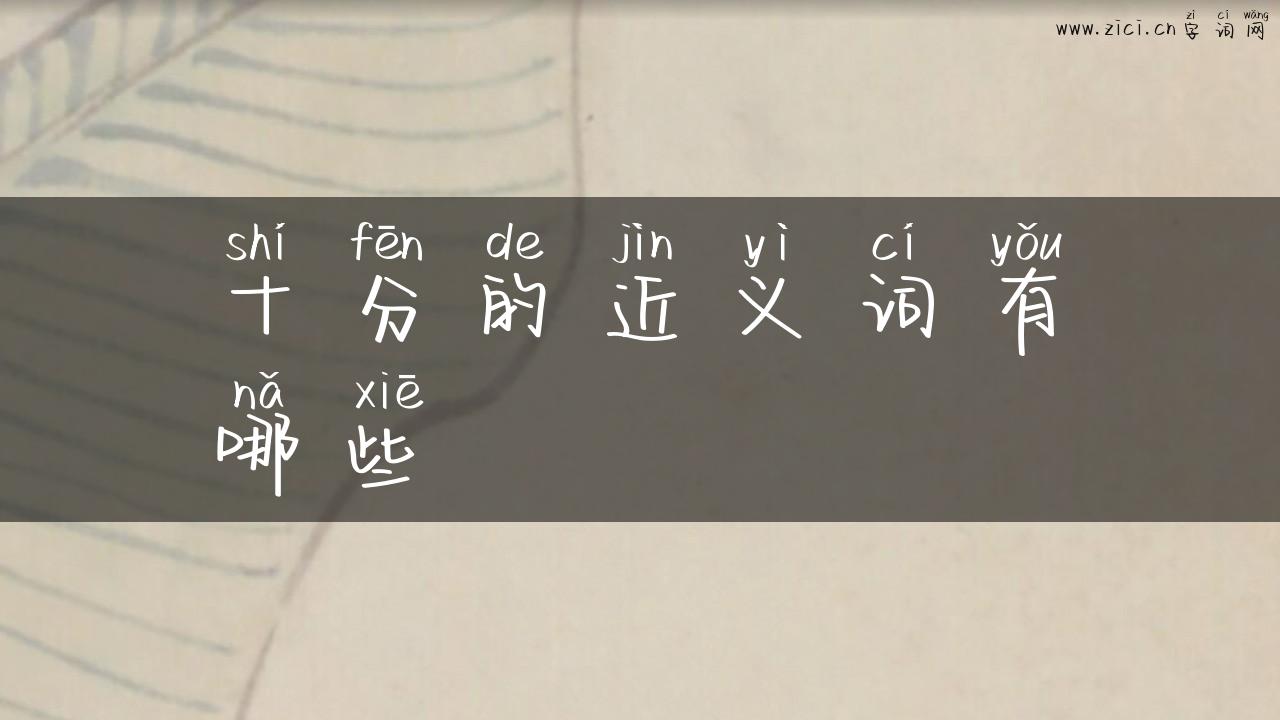 十分的近义词有哪些