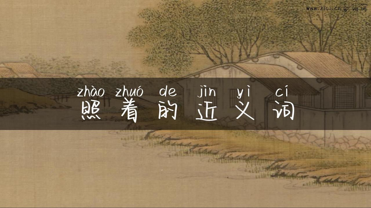 照着的近义词