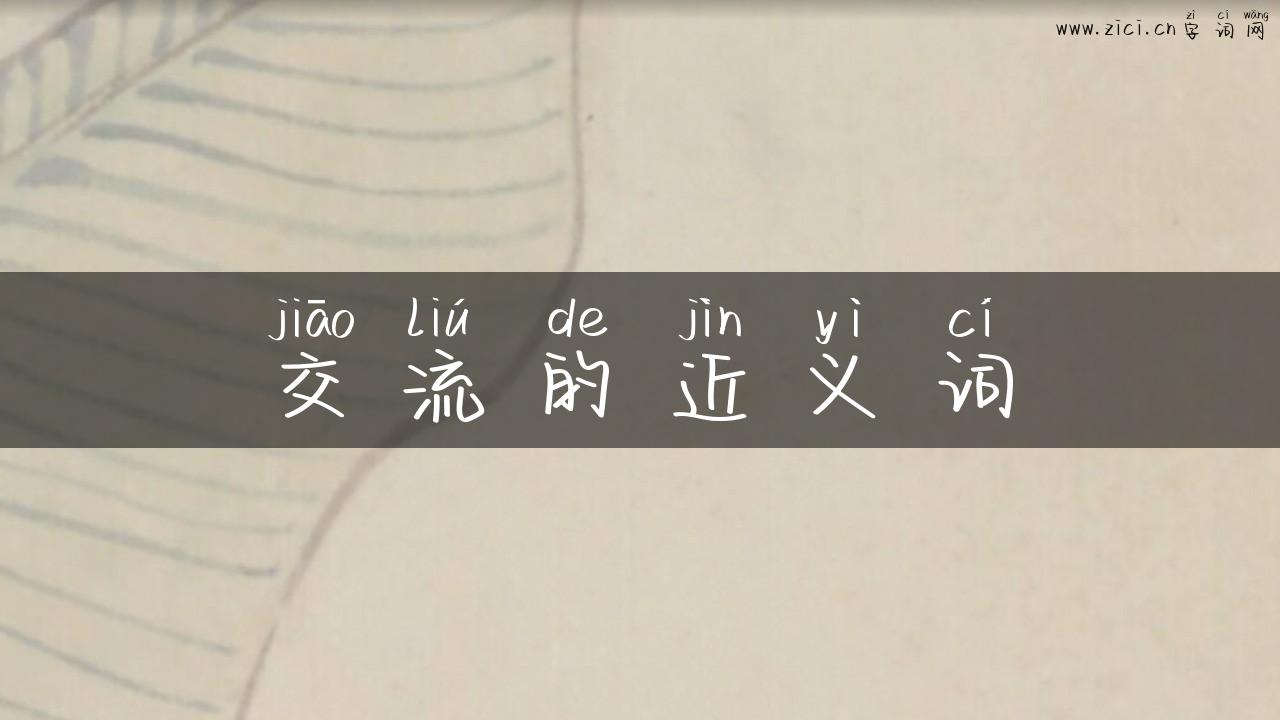 交流的近义词