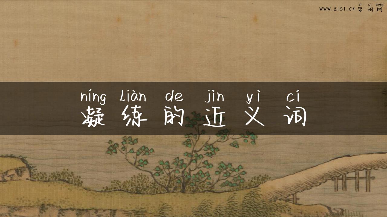 凝练的近义词