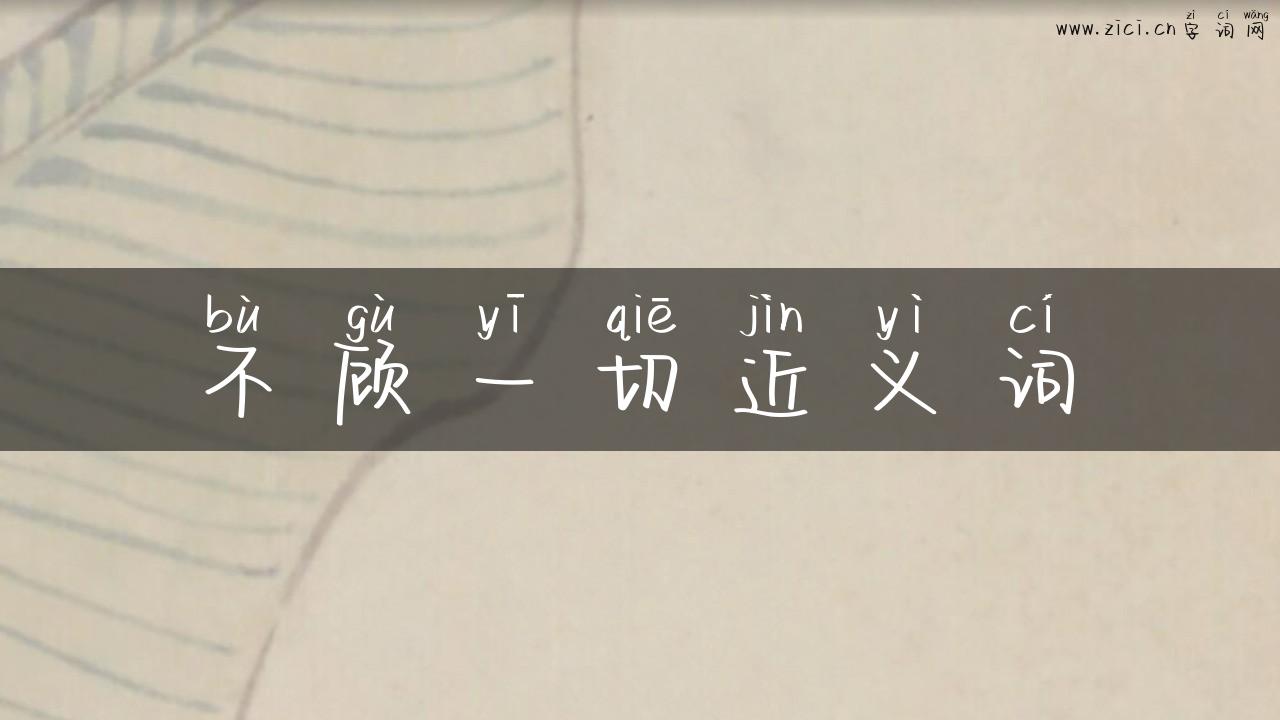 不顾一切近义词