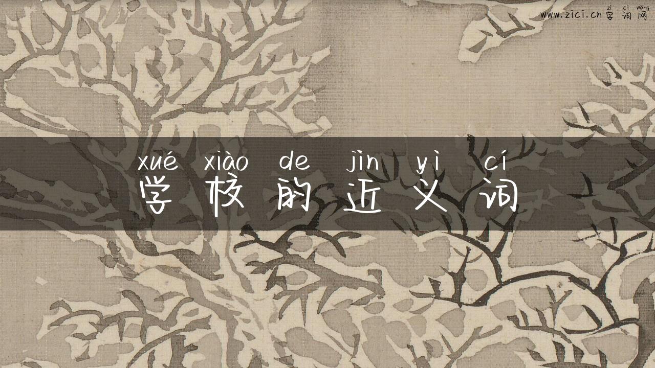 学校的近义词