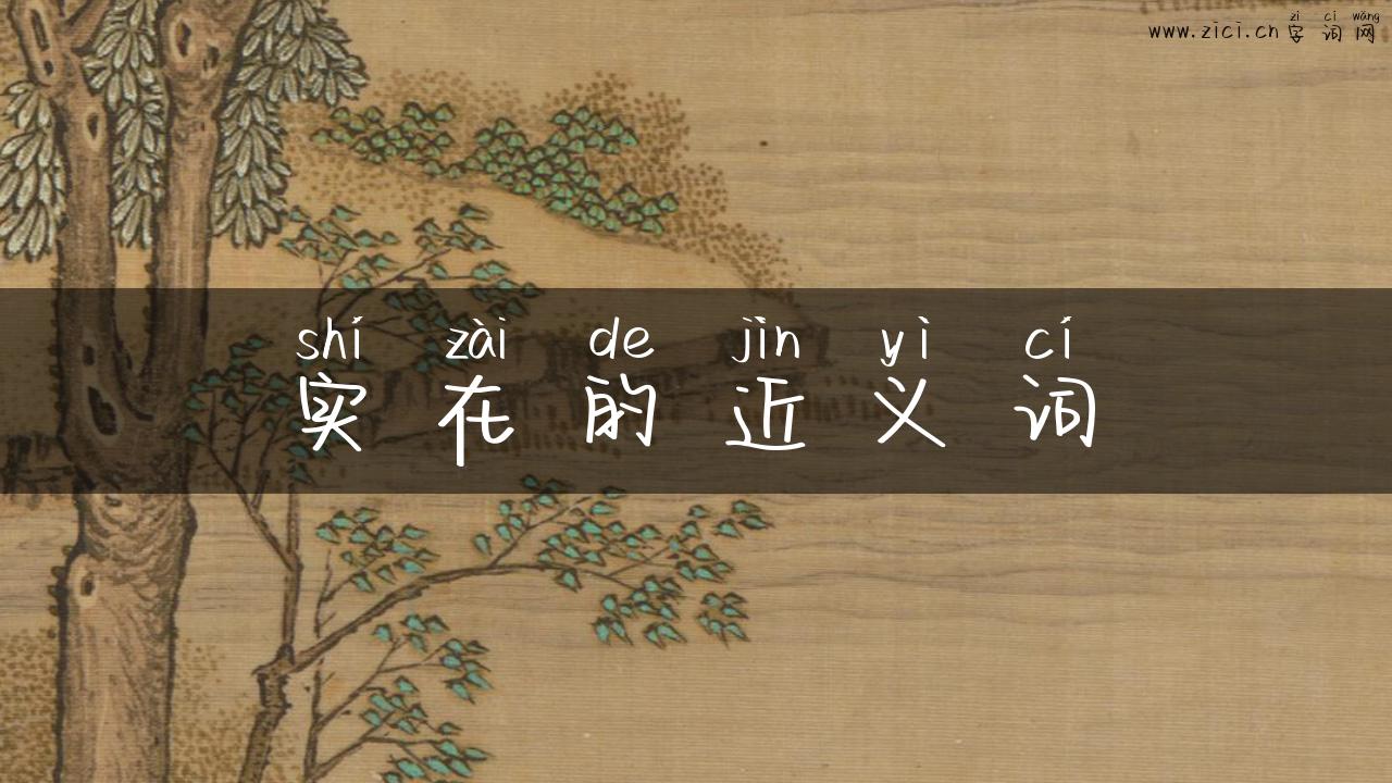 实在的近义词
