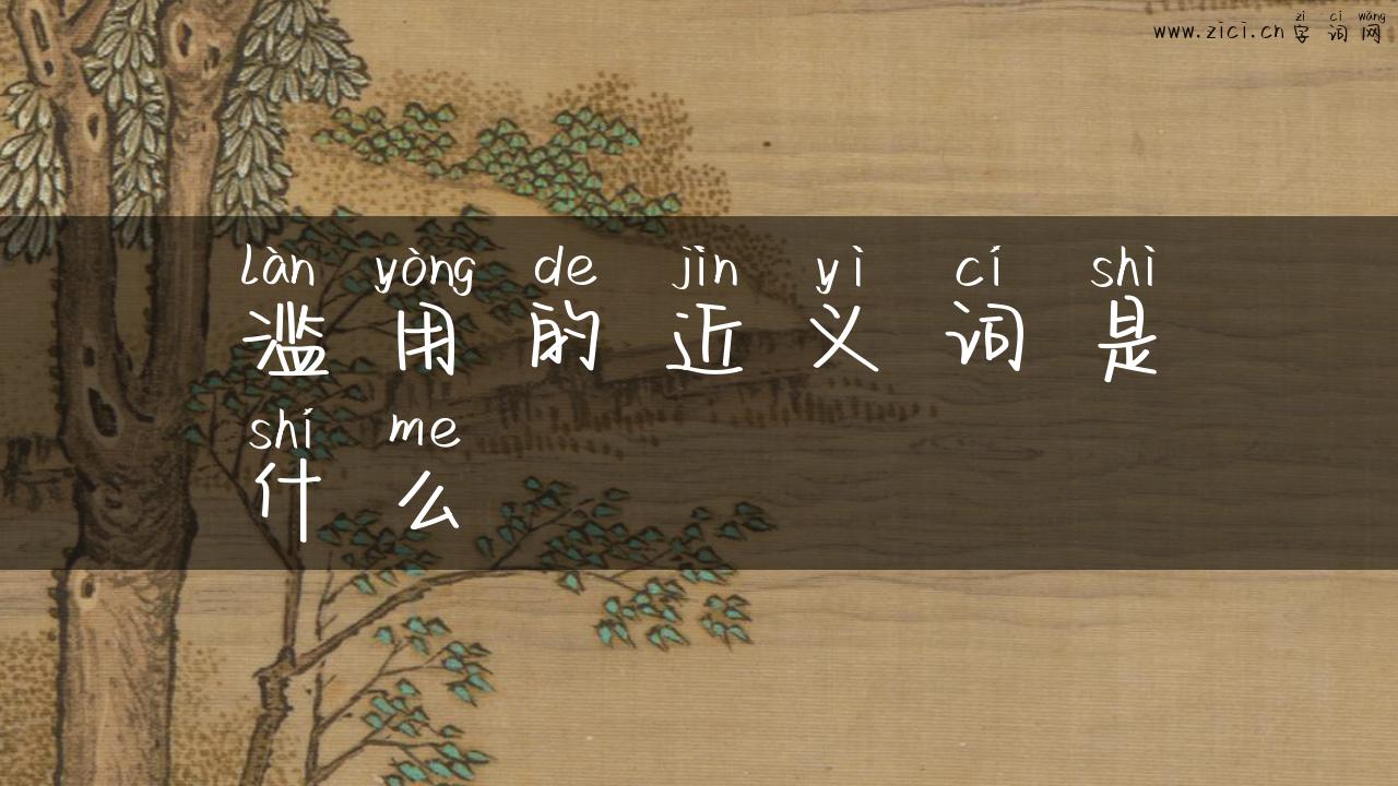 滥用的近义词是什么
